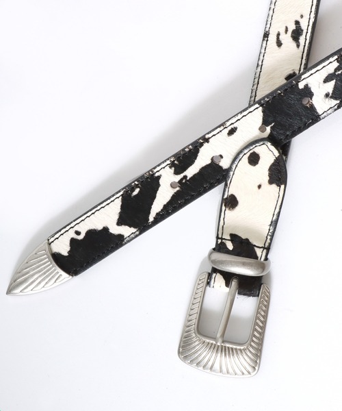 Lee（リー）の「Lee/リー Leather Western Belt/25mm 牛革 ウエスタンバックル ハラコ調 レザーベルト/レディース メンズ（ベルト・メンズ・ブラック/ブラウン・FREE）」の16枚目の写真