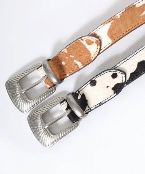 Lee（リー）の「Lee/リー Leather Western Belt/25mm 牛革 ウエスタンバックル ハラコ調 レザーベルト/レディース メンズ（ベルト・メンズ・ブラック/ブラウン・FREE）」の9枚目の写真