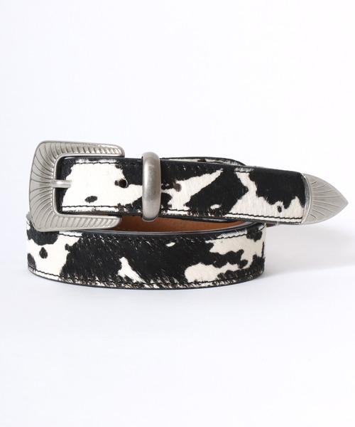 Lee（リー）の「Lee/リー Leather Western Belt/25mm 牛革 ウエスタンバックル ハラコ調 レザーベルト/レディース メンズ（ベルト・メンズ・ブラック/ブラウン・FREE）」の3枚目の写真