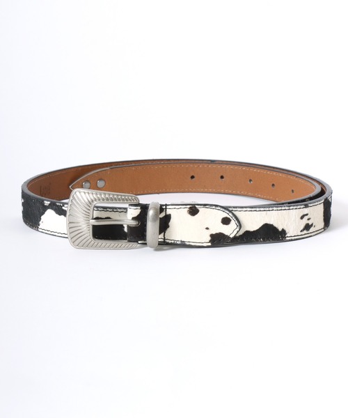 Lee（リー）の「Lee/リー Leather Western Belt/25mm 牛革 ウエスタンバックル ハラコ調 レザーベルト/レディース メンズ（ベルト・メンズ・ブラック/ブラウン・FREE）」の5枚目の写真
