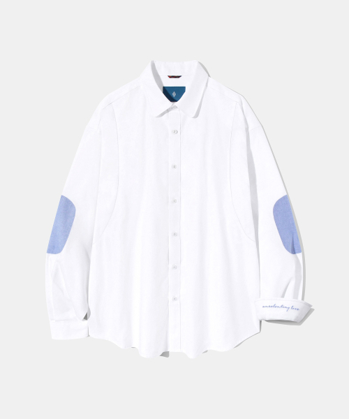 Diamond Layla(ダイアモンドレイラ)の「Elbow Patch Oxford Shirt S117 White(シャツ/ブラウス・レディース・その他・SMALL/MEDIUM/LARGE)」の1枚目の写真