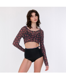 LOOP&LOOP（ループアンドループ）の「メッシュカバーアップカーディガン【ロッジドットダークグレー】（カーディガン/ボレロ）」