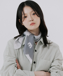 MALEN（マレン）の「スカーフ ブラックホワイト（バンダナ/スカーフ）」