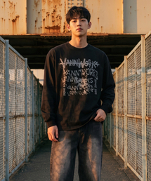 VANNWORKS（バンワークス）の「MESS LOGO ロングスリーブ (VLS0205) ブラック（Tシャツ/カットソー）」
