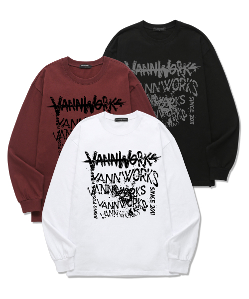 VANNWORKS(バンワークス)の「MESS LOGO ロングスリーブ (VLS0205) ブラック(Tシャツ/カットソー・レディース・その他・SMALL/MEDIUM/LARGE/X-LARGE/XX-LARGE)」の4枚目の写真