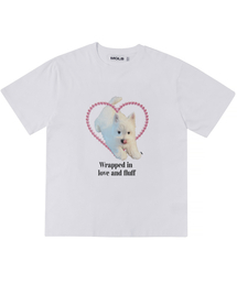 フラッフィーパピーオーバーサイズTシャツ(ホワイト)