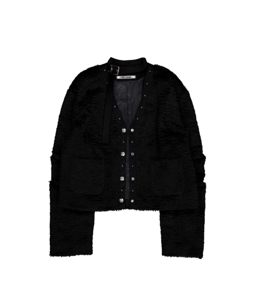 SETUP-EXE(セットアップイーエックスイー)の「SHORT CHOKER JACKET / BLACK(その他アウター・レディース・その他・OS)」の2枚目の写真