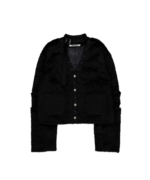 SETUP-EXE(セットアップイーエックスイー)の「SHORT CHOKER JACKET / BLACK(その他アウター・レディース・その他・OS)」の4枚目の写真
