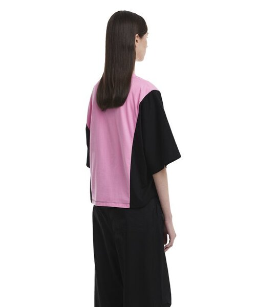TRUNK PROJECT(トランクプロジェクト)の「Colorblocked T-Shirt_Pink(Tシャツ/カットソー・レディース・ピンク・X-SMALL/SMALL)」の2枚目の写真