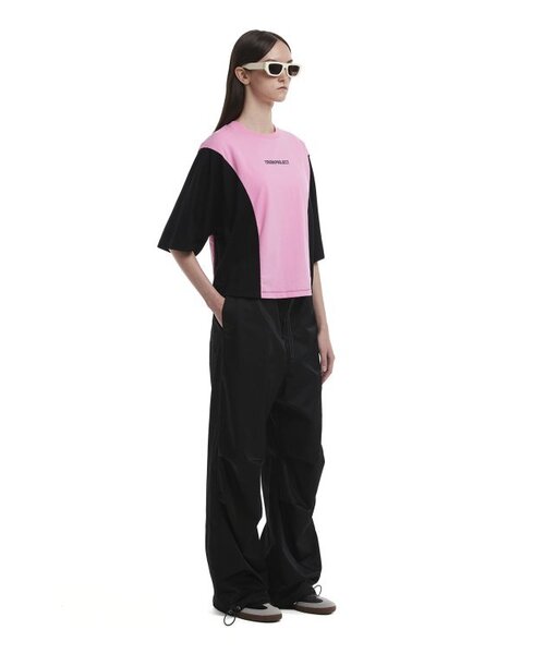 TRUNK PROJECT(トランクプロジェクト)の「Colorblocked T-Shirt_Pink(Tシャツ/カットソー・レディース・ピンク・X-SMALL/SMALL)」の3枚目の写真