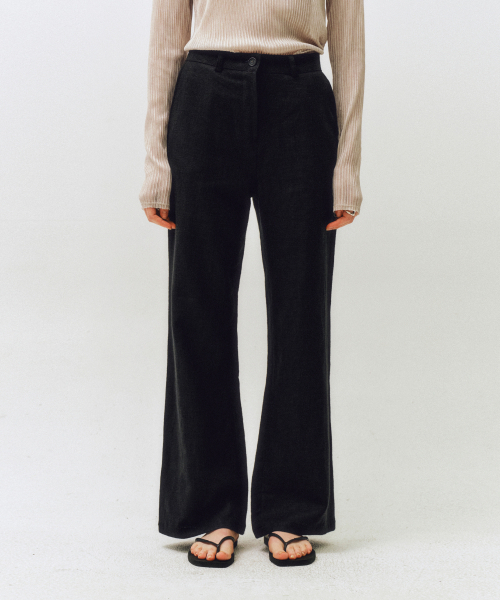 CITTA(シータ)の「クラシックルーズフィットリネンブーツカットパンツ_CTB546(ブラック)(その他パンツ・レディース・ブラック・SMALL/LARGE)」の1枚目の写真