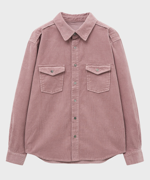 NOIRER(ノイア)の「ルーズフィットコーデュロイワークシャツ(ピンク)(シャツ/ブラウス・メンズ・その他・48/50/52)」の2枚目の写真