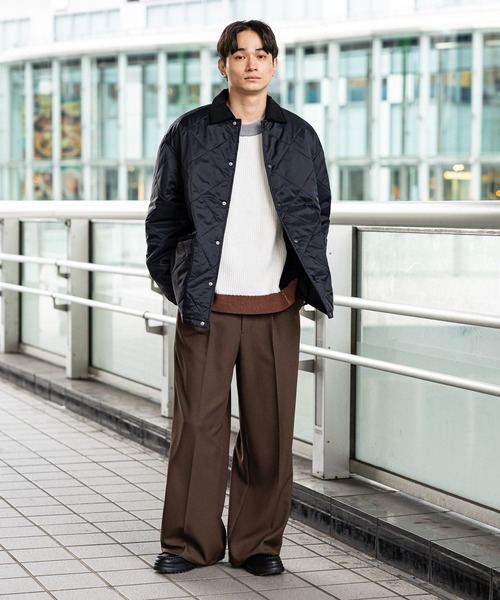LAKOLE(ラコレ)の「パッチワークステッチニットプルオーバー / 633152(ニット/セーター・メンズ・グレー/ブラウン/ブラック・MEDIUM/LARGE)」の11枚目の写真