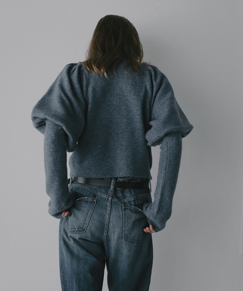 MANOF（マノフ）の「PUFFY SLEEVE KNIT（ニット/セーター・レディース・ブルー/ブラック/ピンク・F）」の8枚目の写真