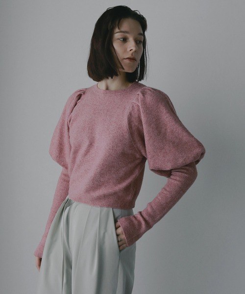 MANOF（マノフ）の「PUFFY SLEEVE KNIT（ニット/セーター・レディース・ブルー/ブラック/ピンク・F）」の16枚目の写真