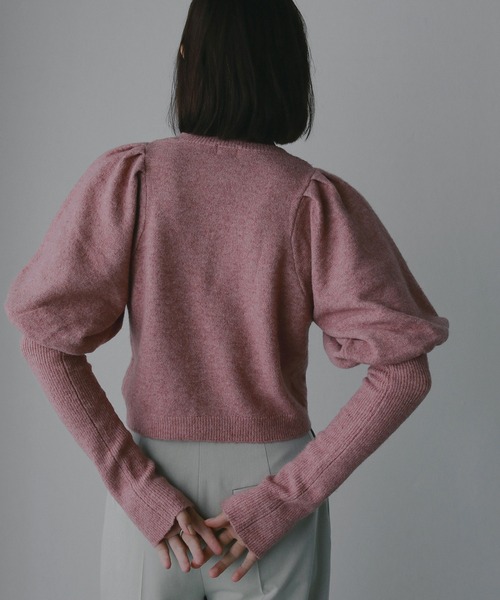 MANOF（マノフ）の「PUFFY SLEEVE KNIT（ニット/セーター・レディース・ブルー/ブラック/ピンク・F）」の18枚目の写真