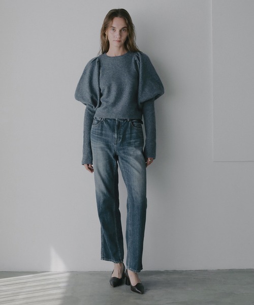 MANOF（マノフ）の「PUFFY SLEEVE KNIT（ニット/セーター・レディース・ブルー/ブラック/ピンク・F）」の9枚目の写真