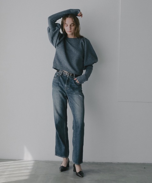 MANOF（マノフ）の「PUFFY SLEEVE KNIT（ニット/セーター・レディース・ブルー/ブラック/ピンク・F）」の10枚目の写真