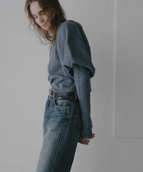 MANOF（マノフ）の「PUFFY SLEEVE KNIT（ニット/セーター・レディース・ブルー/ブラック/ピンク・F）」の7枚目の写真