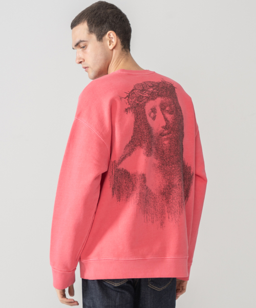 ICONOGRAPHY（アイコノグラフィー）の「ヘビーコットンピグメント JESUS DCPK（スウェット・レディース・オレンジ・LARGE/MEDIUM/X-LARGE）」の5枚目の写真