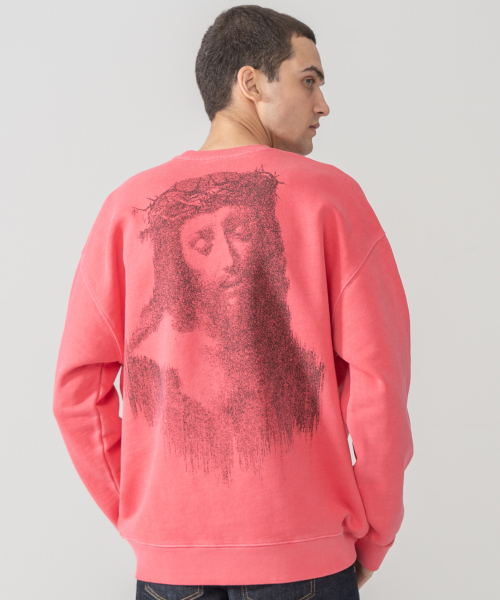 ICONOGRAPHY（アイコノグラフィー）の「ヘビーコットンピグメント JESUS DCPK（スウェット・レディース・オレンジ・LARGE/MEDIUM/X-LARGE）」の7枚目の写真