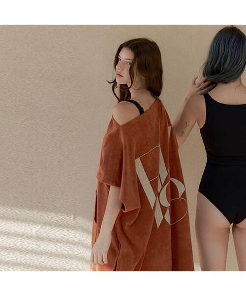 RVIS terry two way poncho camel