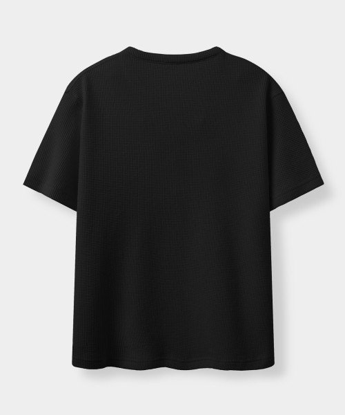 EUGGEN（ユジェン）の「ワッフルヘンリーネックショートスリーブTシャツ_ブラック（Tシャツ/カットソー・レディース・その他・SMALL/MEDIUM）」の3枚目の写真