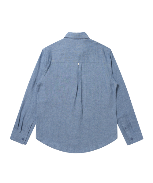 SOLEW(ソル)の「シャンブレーシャツ_ブルー(シャツ/ブラウス・メンズ・その他・SMALL/MEDIUM/LARGE/X-LARGE)」の2枚目の写真