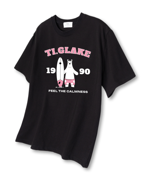 TI.GLAKE(ティーグレイク)の「ホワイトベア オーバーサイズ 半袖Tシャツ ブラック(Tシャツ/カットソー・レディース・その他・LARGE/X-LARGE/XX-LARGE)」の1枚目の写真