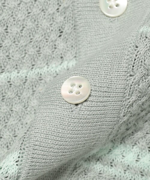 BEAMS PLUS（ビームスプラス）の「Knit Polo Basket Weave Stripe（ポロシャツ・メンズ・サックスブルー/グレー/オレンジ・LARGE/MEDIUM/SMALL/X-LARGE）」の13枚目の写真