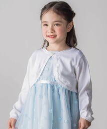 SLAP SLIP | 縁スカラップパール調ボタンニットカーディガン(110~130cm)(カーディガン/ボレロ)