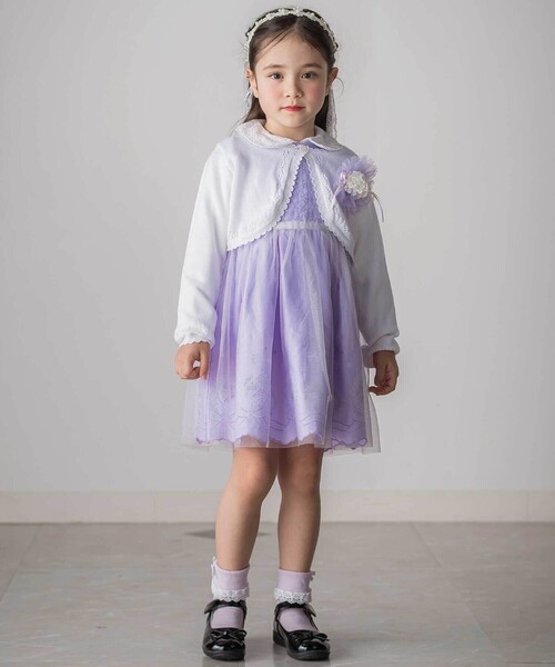 SLAP SLIP（スラップスリップ）の「縁スカラップパール調ボタンニットカーディガン(110~130cm)（カーディガン/ボレロ・キッズ・ホワイト・120cm/110cm/130cm）」の6枚目の写真