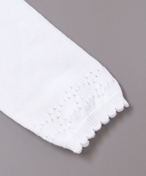 SLAP SLIP（スラップスリップ）の「縁スカラップパール調ボタンニットカーディガン(110~130cm)（カーディガン/ボレロ・キッズ・ホワイト・120cm/110cm/130cm）」の11枚目の写真