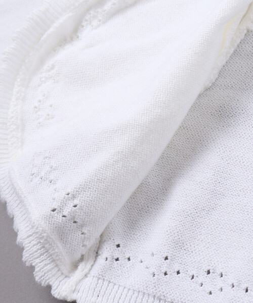 SLAP SLIP（スラップスリップ）の「縁スカラップパール調ボタンニットカーディガン(110~130cm)（カーディガン/ボレロ・キッズ・ホワイト・120cm/110cm/130cm）」の15枚目の写真