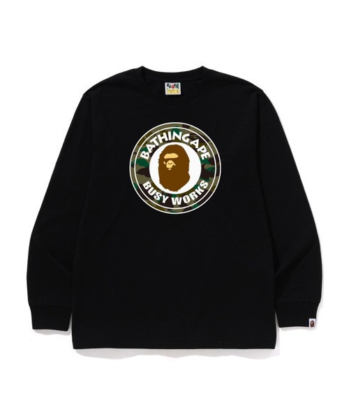 A BATHING APE(アベイシングエイプ)の「1ST CAMO BUSY WORKS LS TEE(Tシャツ/カットソー・メンズ・ホワイト×グリーン/ブラック×グリーン/ホワイト×イエロー/ブラック×イエロー・MEDIUM/LARGE/X-LARGE/XX-LARGE/SMALL/XXX-LARGE)」の4枚目の写真