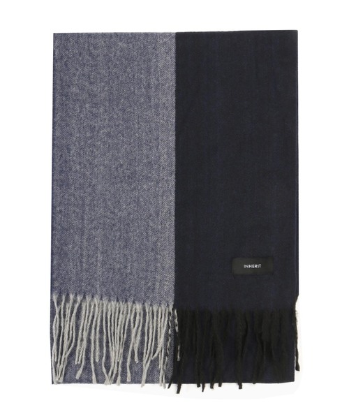 B.C STOCK（ベーセーストック）の「2トーン マフラー（マフラー・メンズ・ブラック/グレー/ネイビー・FREE）」の3枚目の写真