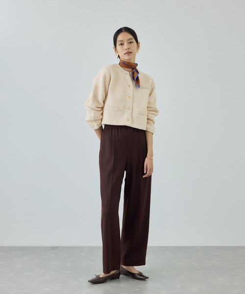 ROPE'（ロペ）の「ツイードニットショート丈カーディガン/イージーケア（カーディガン/ボレロ・レディース・キナリ/ブルー・FREE）」の7枚目の写真