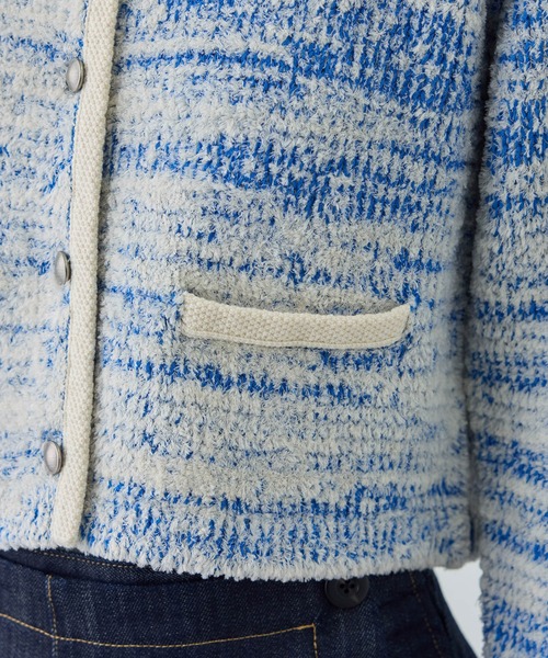 ROPE'（ロペ）の「ツイードニットショート丈カーディガン/イージーケア（カーディガン/ボレロ・レディース・キナリ/ブルー・FREE）」の18枚目の写真
