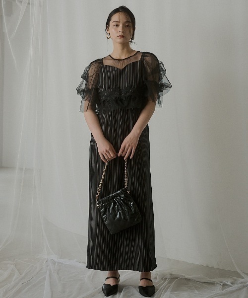 セール】Fluffy stripe bustier set dress（ドレス）｜LE'RURE