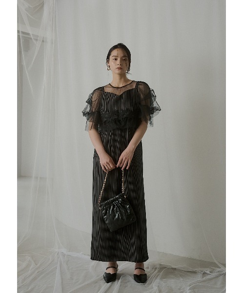 セール】Fluffy stripe bustier set dress（ドレス）｜LE'RURE