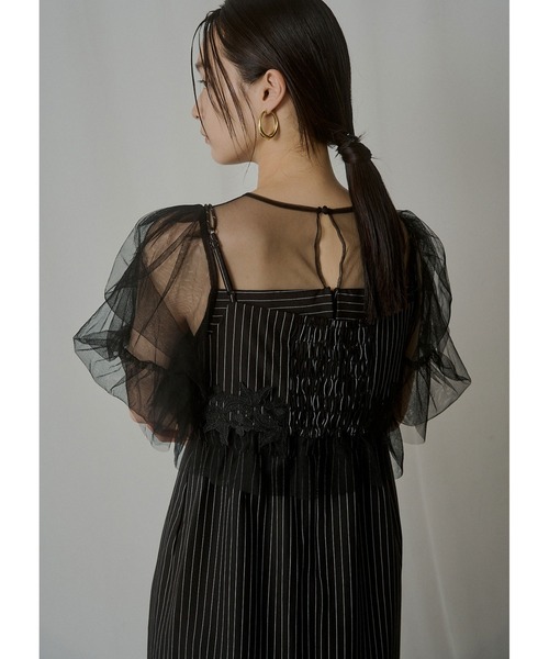 LE'RURE(リルアー)の「Fluffy stripe bustier set dress(ドレス・レディース・グレー/ベージュ/ブラック・SMALL/M-Long/MEDIUM)」の21枚目の写真