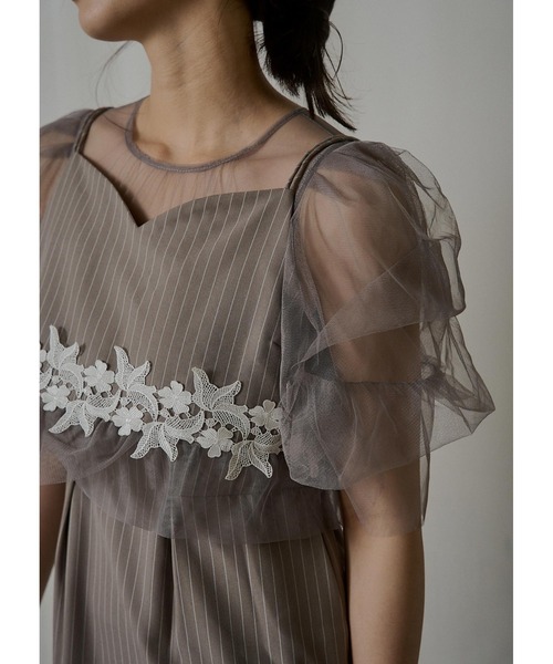 セール】Fluffy stripe bustier set dress（ドレス）｜LE'RURE