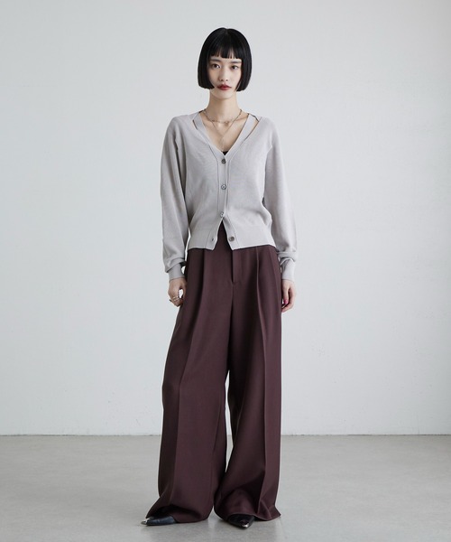 Lui's（ルイス）の「脇ベルトデザイン2タックパンツ（スラックス・レディース・グレー/ブラック/ブラウン・36/38）」の21枚目の写真