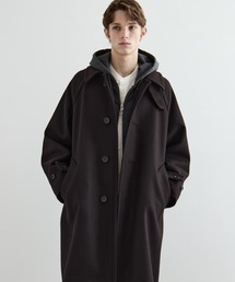 MUJI Labo〕紳士 カシミヤ混ショートステンカラーコート（ステンカラー