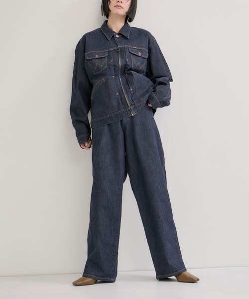 Wrangler（ラングラー）の「【Wrangler meet LE CERCLE par rope】別注/Gジャン/セットアップ対応（デニムジャケット・メンズ・ネイビー/グレー/サックスブルー・LL/L/M）」の10枚目の写真