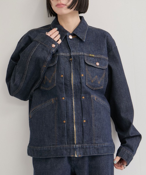 Wrangler（ラングラー）の「【Wrangler meet LE CERCLE par rope】別注/Gジャン/セットアップ対応（デニムジャケット・メンズ・ネイビー/グレー/サックスブルー・LL/L/M）」の22枚目の写真