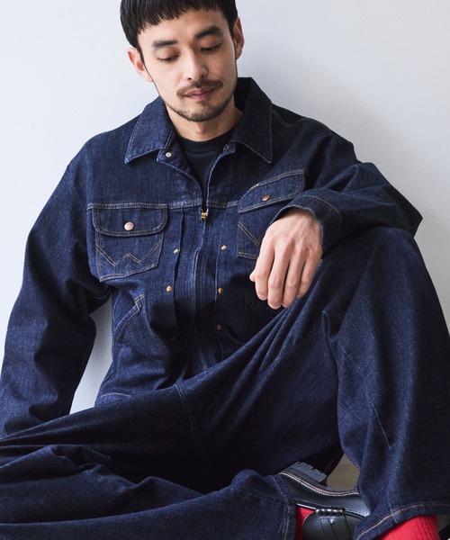 Wrangler(ラングラー)の「【Wrangler meet LE CERCLE par rope】別注/Gジャン/セットアップ対応(デニムジャケット・メンズ・ネイビー/グレー/サックスブルー/ブラウン・LL/L/M)」の12枚目の写真