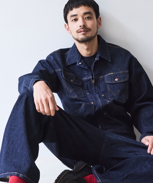 Wrangler(ラングラー)の「【Wrangler meet LE CERCLE par rope】別注/Gジャン/セットアップ対応(デニムジャケット・メンズ・ネイビー/グレー/サックスブルー/ブラウン・LL/L/M)」の14枚目の写真