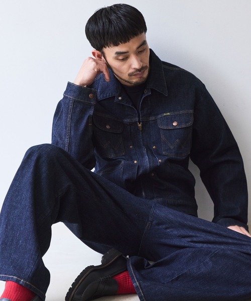 Wrangler(ラングラー)の「【Wrangler meet LE CERCLE par rope】別注/Gジャン/セットアップ対応(デニムジャケット・メンズ・ネイビー/グレー/サックスブルー/ブラウン・LL/L/M)」の15枚目の写真