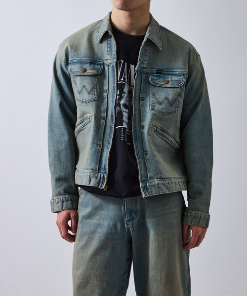 Wrangler（ラングラー）の「【Wrangler meet LE CERCLE par rope】別注/Gジャン/セットアップ対応（デニムジャケット・メンズ・ネイビー/グレー/サックスブルー・LL/L/M）」の11枚目の写真